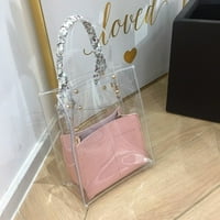 Toyella moda jedno-ramena Messenger prozirna torba ružičasta