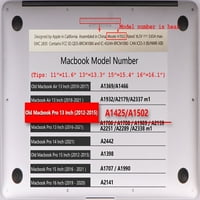 Kaishek zaštitna futrola Kompatibilan je kompatibilan stari MacBook PRO S bez dodira bez USB-C modela: A ili životinja A 0321