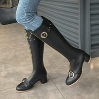 CatAlem koljena High Boots za žene široke teleće suede modne ženske cipele britanske stilske čizme za žene visoka čipka u obliku čeka u gore smeđe 7