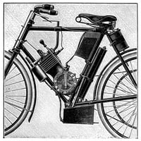 Motocikl, 1895. Ndesign od Durey. Graviranje linije, 1895. Poster Print by