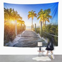 Florida na plaži u Key West Miami Floridi USA Palm Travel Dream Jug Sand Zidna umjetnost Viseća tapiserija Kućni dekor za dnevnu sobu spavaća soba spavaonice
