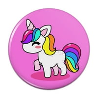 Slatka kawaii Rainbow Unicorn Chibi Pinback gumb PIN