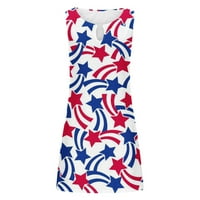 Ženska haljina od 4. jula Američka haljina za zastavu, američka zastava slobodna tunika haljina za žene, Dnevna haljina za nezavisnost S, M, L, XL, XXL, XXXL