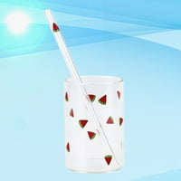 Staklena čaša borosilikatna toplotna mlijeko za vodu za vodu za vodu za vodu s slamom za matičnu kancelariju (lubenica