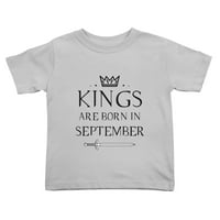 Kings se rađaju u septembru smiješne majice malih mališa za dječake