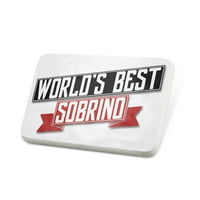 Porcelein Pin Worlds Best Sobrino Revel značka - Neonblond