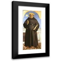Piero della Francesca Crna modernog uokvirenog muzeja Art Print pod nazivom - Sveti Nikola iz Tolentina
