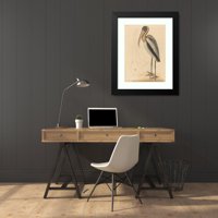 Mark Catesby Crni moderni uokvireni muzej umjetnički print pod nazivom - Drvo Pelikan