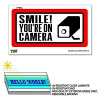Smile ste na kameru Video nadzor Red - - Laminirani prozor Naljepnica za poslovna trgovina