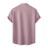 Buigttklop Nema granica Muška majica Clearence Plus Veličina Casual Solid Shortdown Kratki rukav košulja za zatvaranje havajske bluze