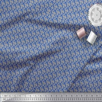 Tkanina od pamučne pamučne patke Soimoi plave pamučne spirale i pruge geometrijske tkanine otisci dvorišta široko