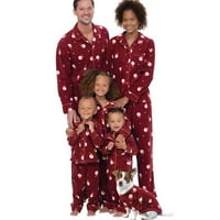 Porodica koja odgovara Božićne pidžame Set Santa Claus Ispis Dugme s dugim rukavima Dolje Spavaće odjeće Set LoungeWer Xmas PJS set