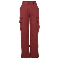 Awdenio Ljetne hlače za žene čišćenje Žene Dame Solid Hlače Hippie punk pantalone Streetwear Jogger džep labavi