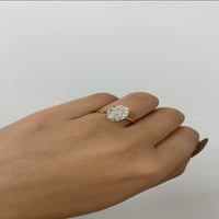 Zaljev - Moissite ovalni rezan laboratorijski dijamantni prsten