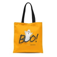 Platno torba Ghost Sažetak Halloween Horror bundeve House Moon Smeh strah od trajne zahrvajske torba za prehranu
