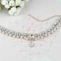 Narukvica od Feledorashia za žene zaljubljene poklone modne legure pune dijamantne biserne ogrlice za žene kratka ogrlica sa sve utakmicama