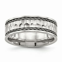 Bijeli prsten od nehrđajućeg čelika Vjenčanje Udobnost Polirano čekito