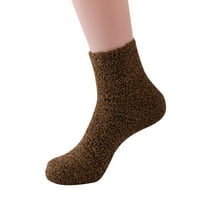 Riforla Winter Candy Color Tube Socks Coral Socks Podne čarape Solene boje tople čarape Jedna veličina