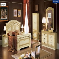 Lak Finish Queen Bed napravljen u Italiji ESF Aida Sloy Gold