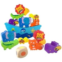 Drveni blokovi za slaganje balansirajuće igre Toddlers za bebe igračke izgradnje igračaka za djecu rano obrazovanje