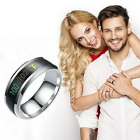 Toyfunny Fashion Novi fizički inteligentni temperaturni par prsten za prsten za prsten