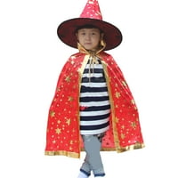 Zruodwans čipkava ogrtač Halloween Cape šešir set zasljepljujući kostim