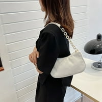Thaisu ženska torba na rame, lančana torbica veliki kapacitet zatvarač zatvarač male torbe za rame za casual svakodnevno