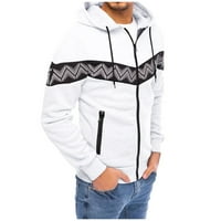 Entyinea muške biciklističke jakne za jaknu za patchwork jaknu prevelizirani prevelici bijeli xxl