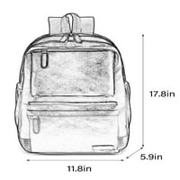 Haite muškarci torbe velike kapacitete Ruksak gornji ručak Lagane torbe na ramenu patentni dječaci mekani sa džepovima Black-F