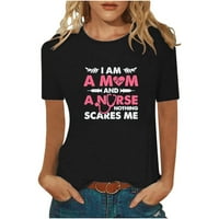 Košulje za žene ClearianceGomen's Modni vrhovi Funny Printe Casualfit TEE majica za ispis bluza