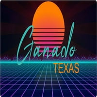 Ganado Texas Vinil Decal Stiker Retro Neon Dizajn