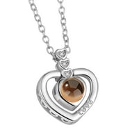 Ogrlice Poklon za majku Projekcija VAS Ogrlica Memory Jezici Ljubav današnje Dan Valentine i ogrlice Privjesci