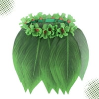 Hemoton Green Clower Hawaii listove suknje suknja Luau Party kostim tropski foto rekviziti Hula za odrasle