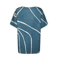 Ženski vrhovi i bluze Cvjetni uzorak plus veličine Bluze za žene V-izrez kratki rukav udobne dressy prevelike mashirtne