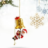 Lulshou Božićni ukrasi, penjanje Santa Claus Božićno zvono za Božićno usporavanje prema gore i dolje Djed Mraz sa svjetlošću i zvukom