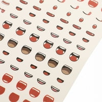 List crtanih naljepnica naljepnica naljepnice za papir naljepnice za usta DIY CRAFT naljepnice za usta animacije naljepnice za usta