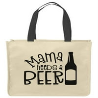Platnene torbe mama trebaju pivski bocu smiješni roditelj umorna pijenja alkohol za višekratnu upotrebu Funny poklon kesa