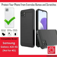 Capsule Case kompatibilan s Samsung Galaxy A 5G [četkana tekstura dizajn teške dizajnerice za zaštitu od udara na telefon crna] za Samsung SM-A226B