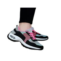 Colisha Ženske tenisice za tečaj zračne jastuke Atletska cipela čipka za čipke tenisice platforme modne tenisice prozračiva treneri crne ružičaste 8