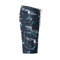 Muški havajske kratke hlače na tanki-montirajućim strukom povremene ljetne kratke hlače sa džepom plave veličine xxxxxxl