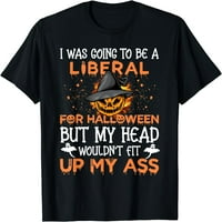 Bio će biti liberalan za majicu bundeve i boo Halloween Crno