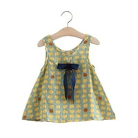 Nove djevojke 3D Print Print Cvjetna haljina za djevojku Dječja djeca Dječji dječji odjeću Summer bez rukava Cvjetni princeza haljina