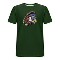 Muška majica Pejock 4. srpnja Američka zastava Štampaj majica Crewneck pamuk TEE 3D pivo neodređeno Ispis majica kratkih rukava Casual Sports Top Bluzes Green E 5XL