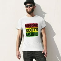 Reggae Roots Musica Jamajka Rasta Poster Music Nestrpljivi Vintage Majica Muške pamučne klasične Crewneck kratki rukav Tees Unise bijeli XS