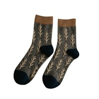 Vivianyo HD čarape za žene Zimske ženske čarape Srednje cijevi Drveće čuvanje toplog slatka vunene čarape bljeskalice