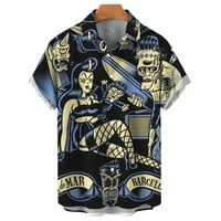 Jesenje košulje za muškarce 3D Racing Print Short rukav bluza Streetwear Hip Hop Vintage vrhovi preveliki muški odjeća za majicu Camisa
