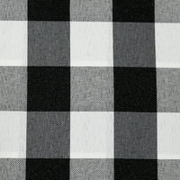 Ultimate tekstilni pravokutni poliester Gingham karirani stolnjak - za piknik, vanjsku ili unutarnju upotrebu, crno-bijelo