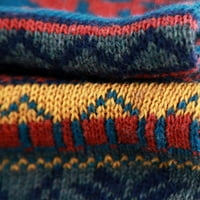 Zimska topla božićna noga kabela pletena kukičana kućišta visokih čarapa, plava