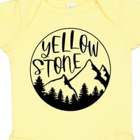 Inktastic Yellowstone National Park - planine Poklon Baby Boy ili Baby Girl Bodysuit