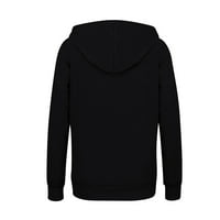 Ženske zip up dukseve nacrt dukserišta dugih rukava grafički dukseri za žene za žene jeseni poklon modni labavi fit pulover crni